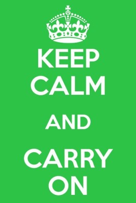 

Posterhouzz Keep Calm And Carry On Poster Photographic Paper(12 inch X 18 inch, Rolled)