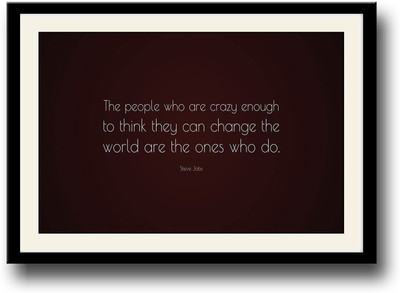 

Steve jobs crazy people quote in red Fine Art Print(10 inch X 14 inch, Framed)