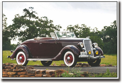 

Maroon Vintage Car Fine Art Print(12 inch X 18 inch, Rolled)