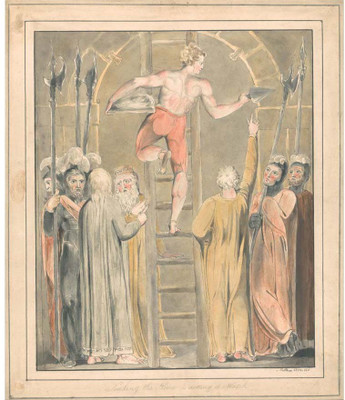 

Old Masters Collection - Sealing the Stone and Setting a Watch by William Blake - Medium Size Ready To Frame Rolled Digital Art Print On Photographic Paper(24 inch X 18 inch, Rolled)