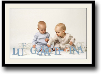 

Baby playing with letters Fine Art Print(10 inch X 14 inch, Framed)