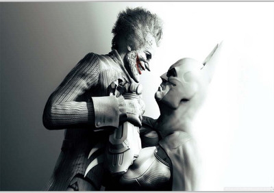 

Posterhouzz Joker And Batman Paper Print(12 inch X 18 inch, Rolled)