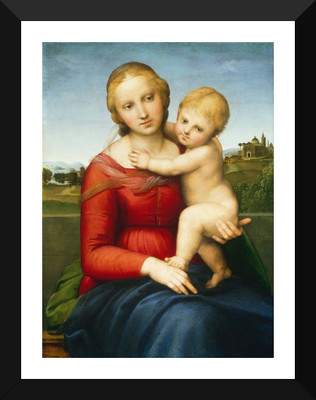 

Tallenge Old Masters Collection - The Small Cowper Madonna by Raphael - Premium Quality A3 Size Framed Poster Paper Print(17 inch X 12 inch, Framed)