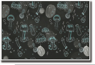 Posterhouzz Jelly fishes artistic Fine Art Print(12 inch X 18 inch, Rolled)