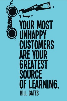 your most unsatisfied custmer are the greatest source of learning By Ratan tata Wall Poster Quotes & Motivation ,(12X18) BY Vprint Paper Print(18 inch X 12 inch, Rolled)