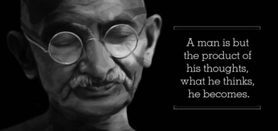 

Posterhouzz Gandhiji - A Man is but the Product Fine Art Print(1 inch X 12 inch, Rolled)