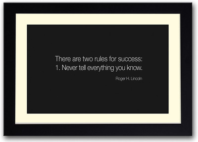 

Rules of Success Fine Art Print(14 inch X 20 inch, Framed)