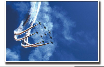 

Posterhouzz 9 planes flying together Fine Art Print(12 inch X 18 inch, Rolled)
