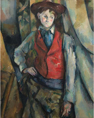 

Modern Masters Collection - Boy in a Red Waistcoat by Paul Cézanne - Medium Size Ready To Frame Rolled Digital Art Print On Photographic Paper(24 inch X 18 inch, Rolled)
