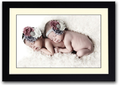 

Two Cute Babies Sleeping Fine Art Print(14 inch X 20 inch, Framed)