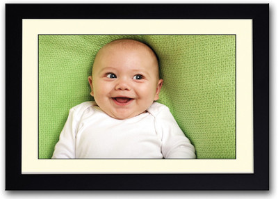 

Adorable New Born Baby Smiling Fine Art Print(14 inch X 20 inch, Framed)