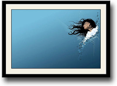 

Girl with long hair Fine Art Print(10 inch X 14 inch, Framed)