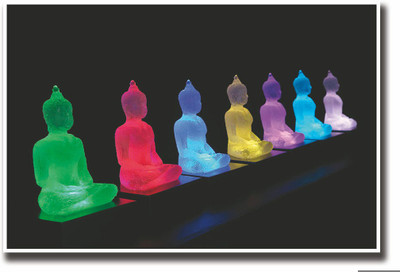 

Posterhouzz Colourful multiple Buddha Fine Art Print(12 inch X 18 inch, Rolled)