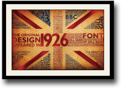 

Typography flag Fine Art Print(10 inch X 14 inch, Framed)