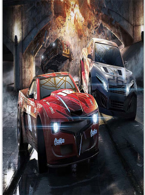 

Posterhouzz Stylish Red And Silver Car Paper Print(18 inch X 12 inch, Rolled)