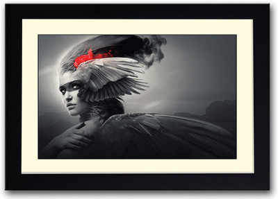 

Angel with wings Fine Art Print(14 inch X 20 inch, Framed)