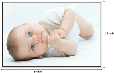 

Cute Baby with Blue Eyes Photographic Paper(12 inch X 18 inch)