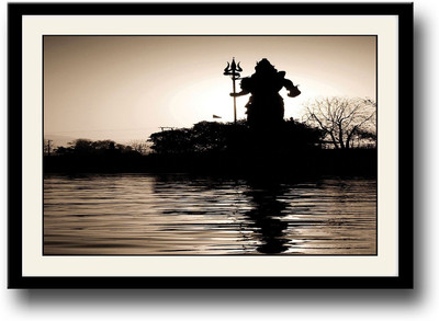 

Sunrise view of Shiva statue Fine Art Print(10 inch X 14 inch, Framed)