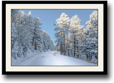 

Snow on Road Fine Art Print(10 inch X 14 inch, Framed)