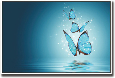 

Blue Butterflies Fine Art Print(12 inch X 18 inch, Rolled)