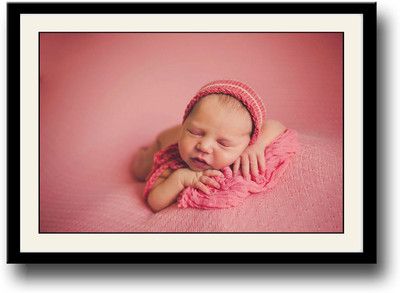 

Cute baby on pink Fine Art Print(10 inch X 14 inch, Framed)