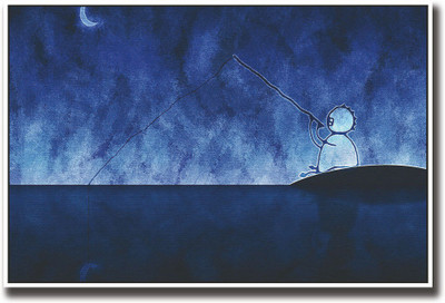 

Fishing for moon Fine Art Print(12 inch X 18 inch, Rolled)