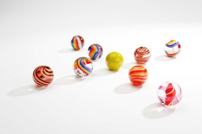 

Art For Kids Room Décor - Colourful Marbles - Medium Size Rolled Digital Art Print On Photographic Paper(27 inch X 18 inch, Rolled)