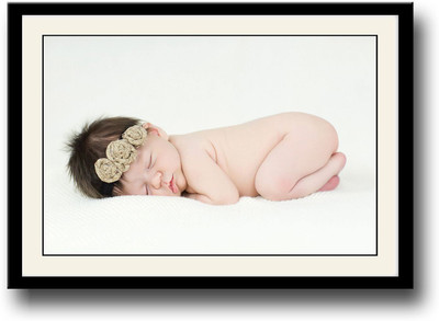 

Baby sleeping with brown band Fine Art Print(10 inch X 14 inch, Framed)