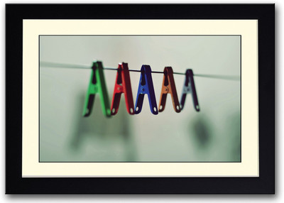 

Colourful Clips Fine Art Print(14 inch X 20 inch, Framed)