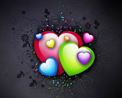 

Colorful Love - Medium Size Ready To Frame Rolled Digital Art Print On Photographic Paper(27 inch X 18 inch, Rolled)
