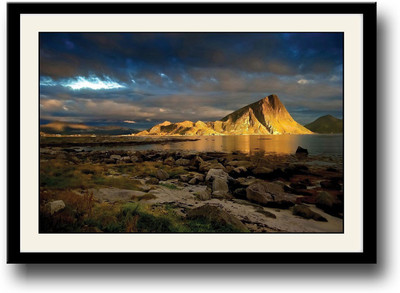 

Mountain during Sunset Fine Art Print(10 inch X 14 inch, Framed)
