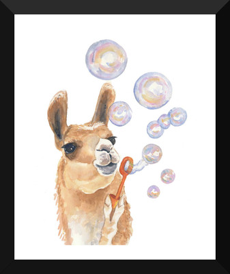 

Tallenge Art For Kids - Blowing Bubbles - Premium Quality A3 Size Framed Poster Paper Print(17 inch X 12 inch, Framed)