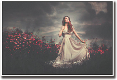 

Girl in flowers field Fine Art Print(12 inch X 18 inch, Rolled)