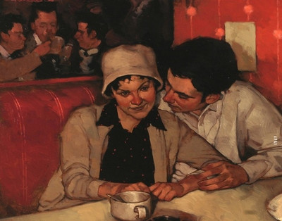 77% OFF on Canvas painting without frame - Love Birds Canvas Art(18 Inch X 22 Inch)