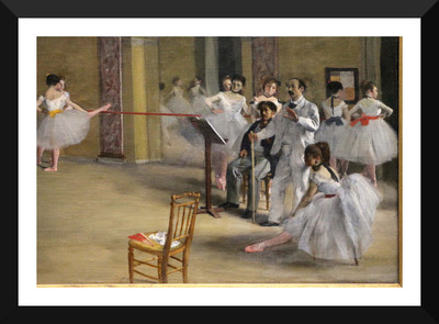 

Tallenge - The Dance Foyer At The Opera by Edgar Degas - Framed A3 Size Poster Paper Print(17 inch X 12 inch)