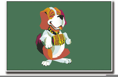 

Posterhouzz Colourful cartoon dog Fine Art Print(12 inch X 18 inch, Rolled)