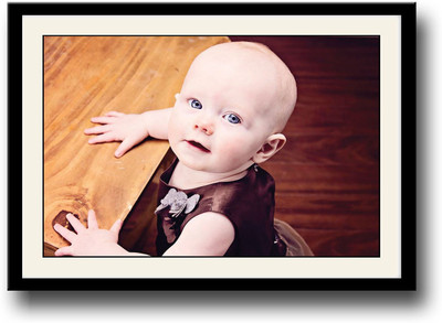 

Baby in Maroon dress Fine Art Print(10 inch X 14 inch, Framed)