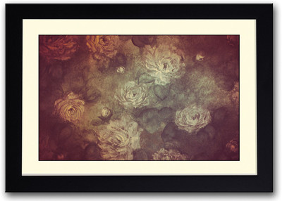

Vintage Floral Design Fine Art Print(14 inch X 20 inch, Framed)