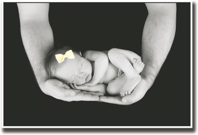 

Baby sleeping with white bow Fine Art Print(12 inch X 18 inch, Rolled)