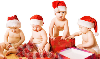 

Child's Love - Christmas Babies (2) Paper Print(12 inch X 18 inch, Streched)