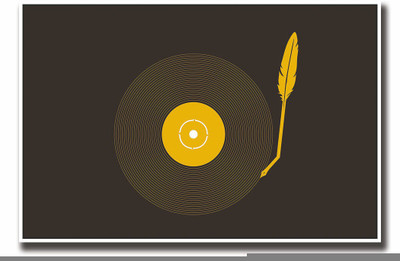 

Posterhouzz Yellow vinyl player Fine Art Print(12 inch X 18 inch, Rolled)
