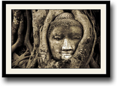 

Buddha statue inside tree roots Fine Art Print(10 inch X 14 inch, Framed)
