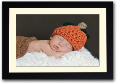 

Baby In A Cute Orange Hat Fine Art Print(14 inch X 20 inch, Framed)