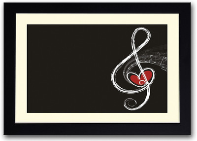 

Musical Heart Fine Art Print(14 inch X 20 inch, Framed)