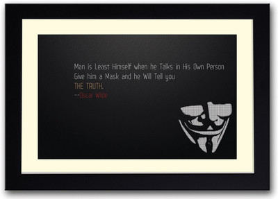 

Oscar Wilde quote Fine Art Print(14 inch X 20 inch, Framed)