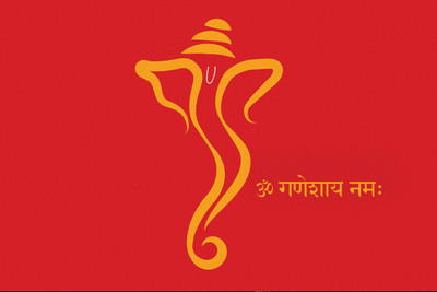 

GANESHA RED 12X18 INCHES Fine Art Print(12 inch X 18 inch)