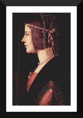 

Tallenge Old Masters Collection - Lady Beatrice D'Este By Leonardo da Vinci - Premium Quality A3 Size Framed Poster Paper Print(17 inch X 12 inch, Framed)