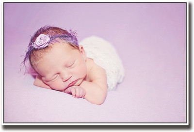 

Baby with purple hair band Fine Art Print(12 inch X 18 inch, Rolled)