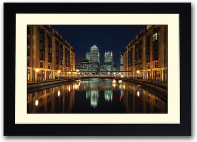 

River in City Fine Art Print(14 inch X 20 inch, Framed)
