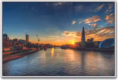 

Sunset Over River Thames Paper Print(12 inch X 18 inch)